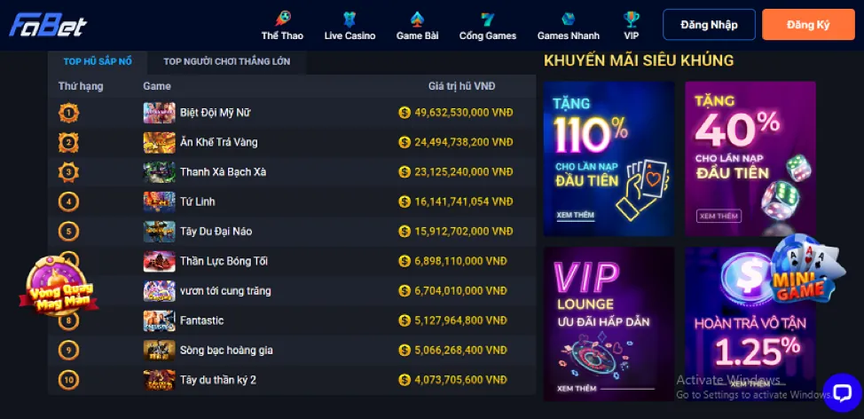Ưu đãi độc quyền cho thành viên VIP b52win